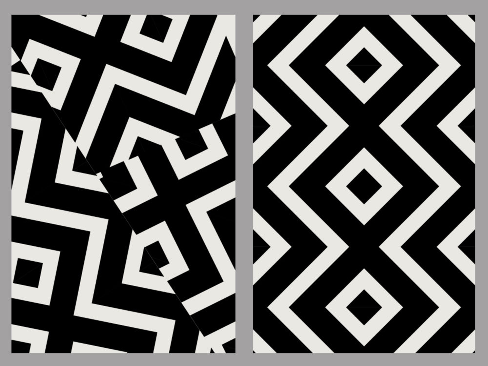 Experimental pattern with left side asymmetry.