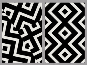 Experimental pattern with left side asymmetry. 